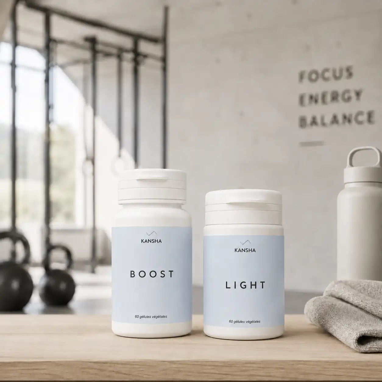 Compléments alimentaires KANSHA BOOST et LIGHT – duo actif pour soutenir la combustion des graisses et l’élimination pendant l’entraînement