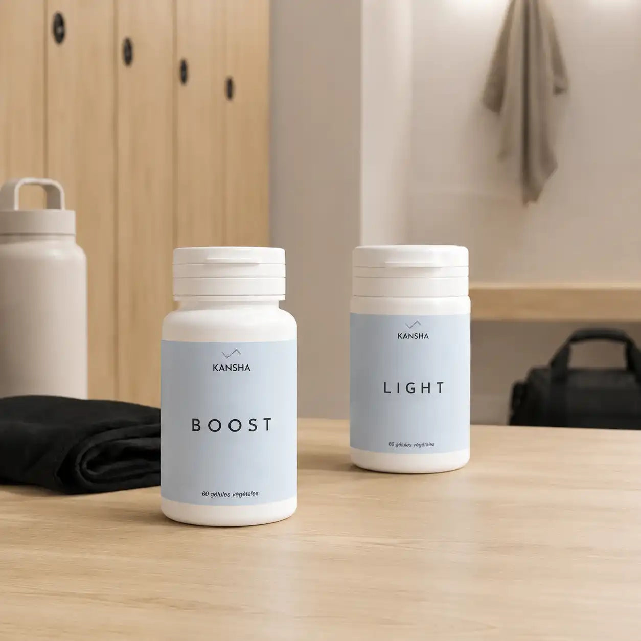 Compléments alimentaires KANSHA BOOST et LIGHT – duo actif pour soutenir la combustion des graisses et l’élimination pendant l’entraînement