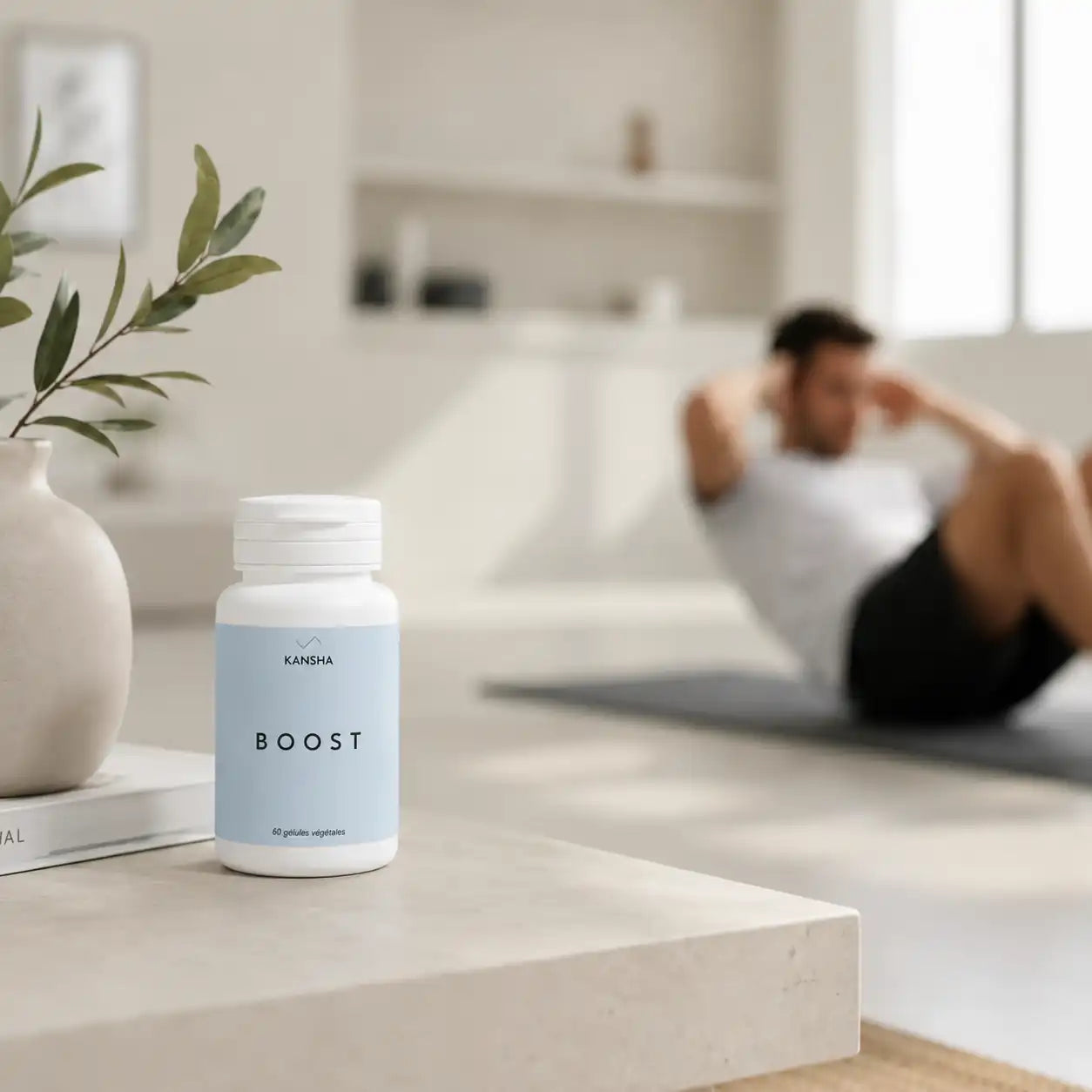 Complément alimentaire KANSHA BOOST – formule brevetée Sinetrol Xpur associant guarana, pamplemousse et orange sanguine pour la combustion des graisses et la vitalité