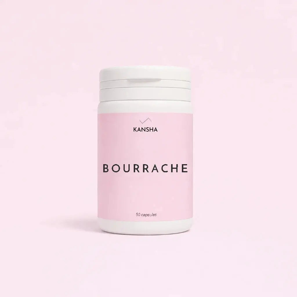 Flacon BOURRACHE de KANSHA à l'huile de bourrache - formulé en Suisse pour nourrir et protéger la peau de l'intérieur