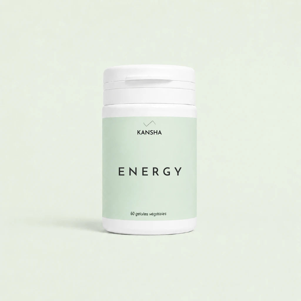 Complément alimentaire KANSHA ENERGY – association de vitamines et minéraux de qualité pour la vitalité, la concentration et la performance quotidienne