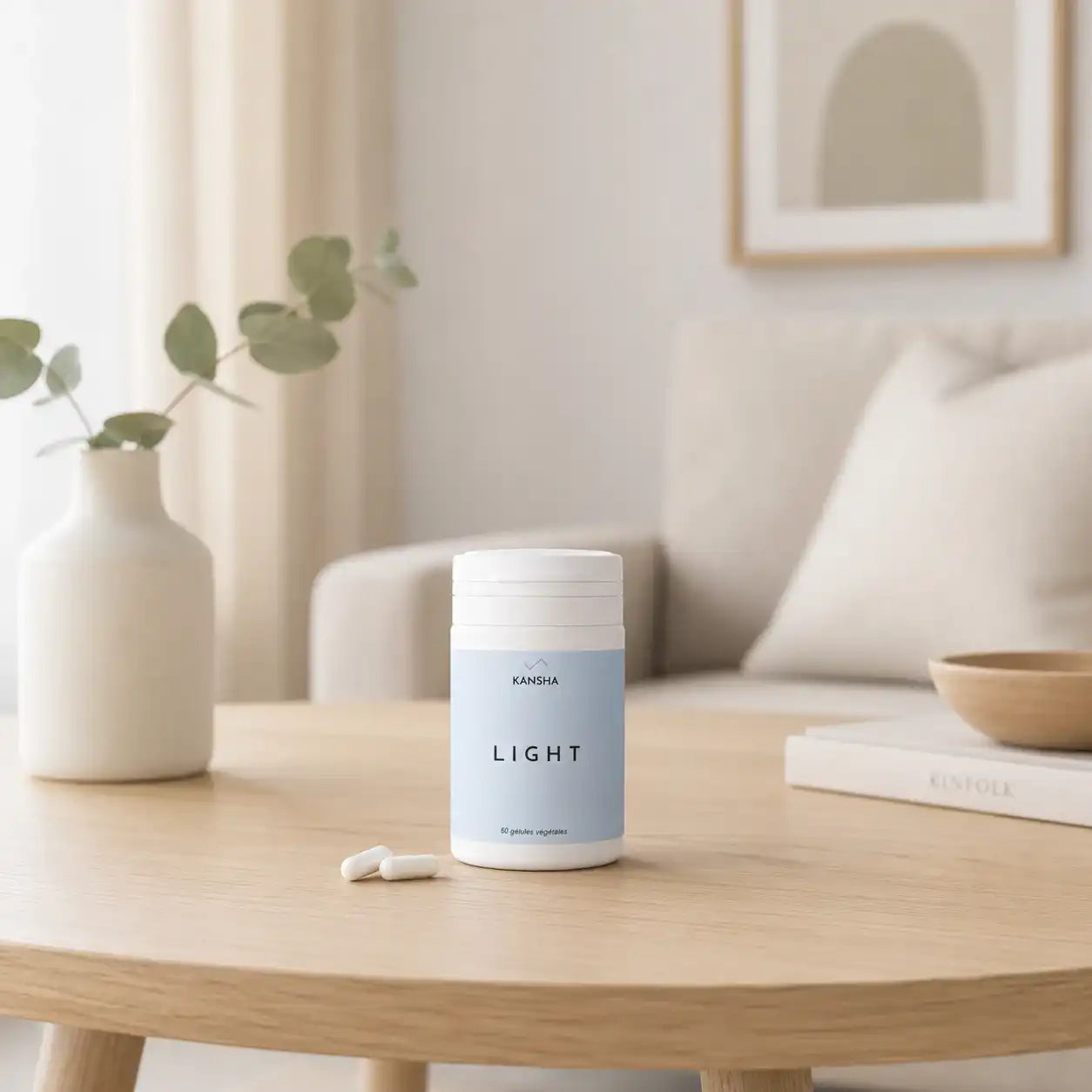 Complément alimentaire KANSHA LIGHT – queues de cerise, hibiscus, marc de raisin et framboise pour favoriser l’élimination et la légèreté corporelle