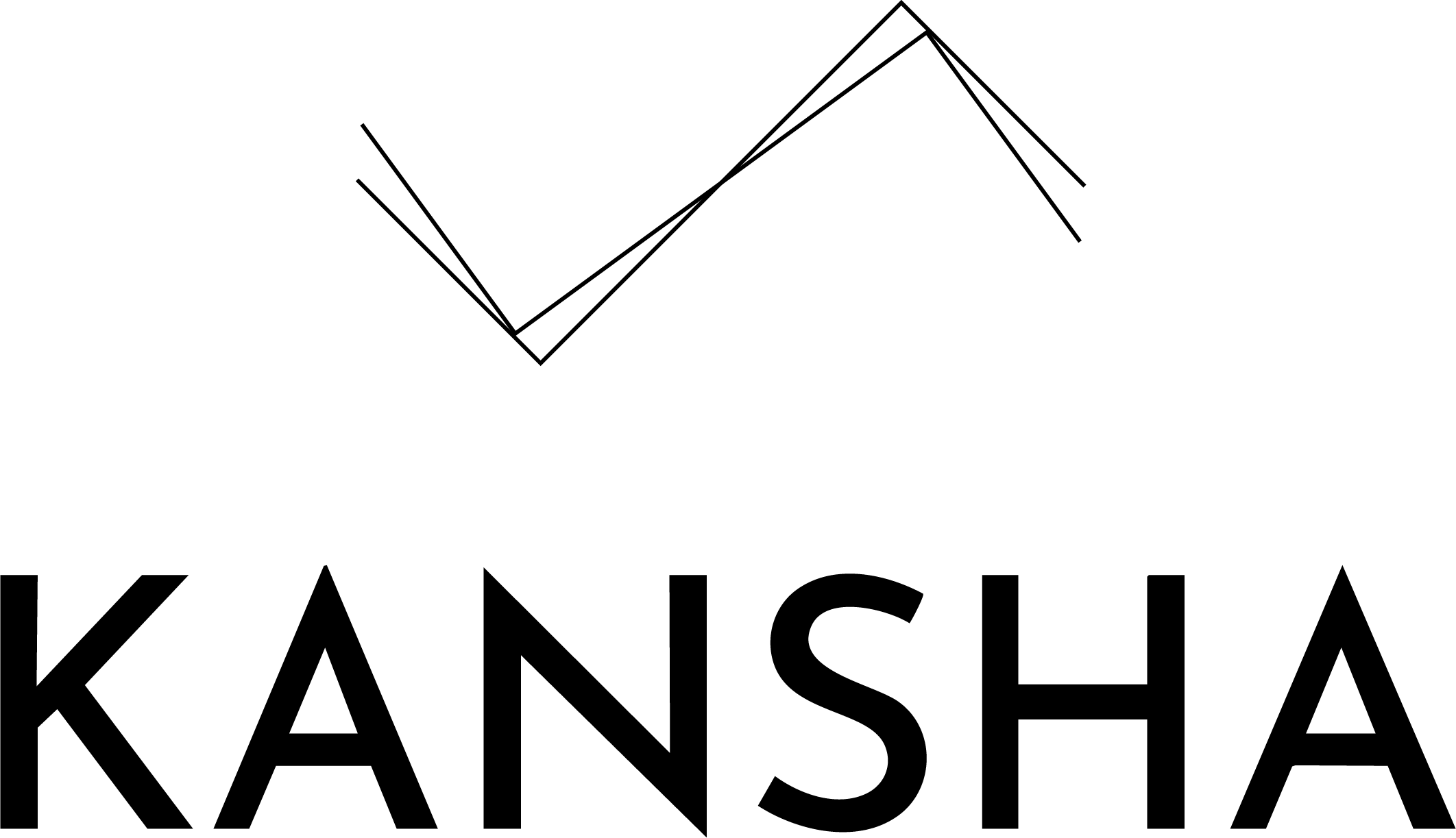 Logo KANSHA noir – identité visuelle élégante de la marque suisse de compléments alimentaires naturels et efficaces