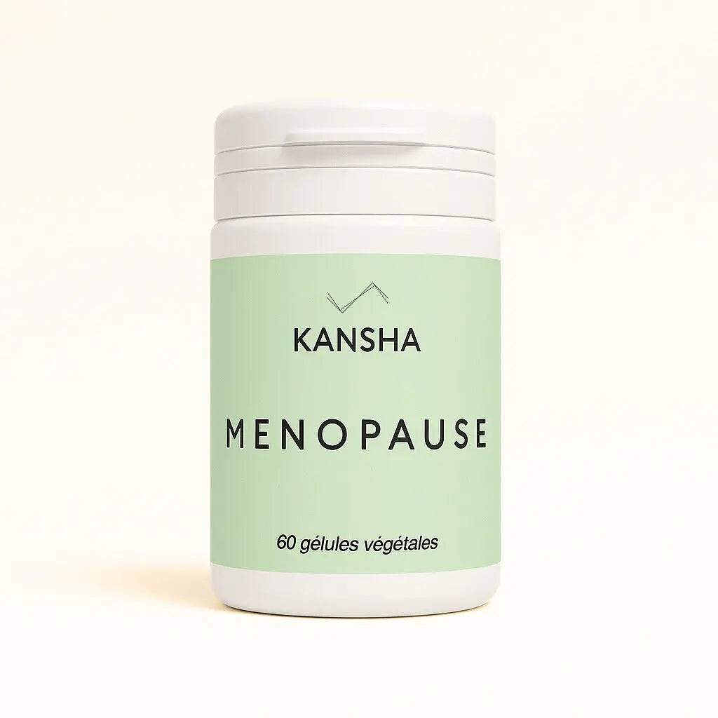 Complément alimentaire KANSHA MENOPAUSE – pollen, sauge, eschscholtzia et vitamine B6 pour le confort hormonal et l’équilibre féminin