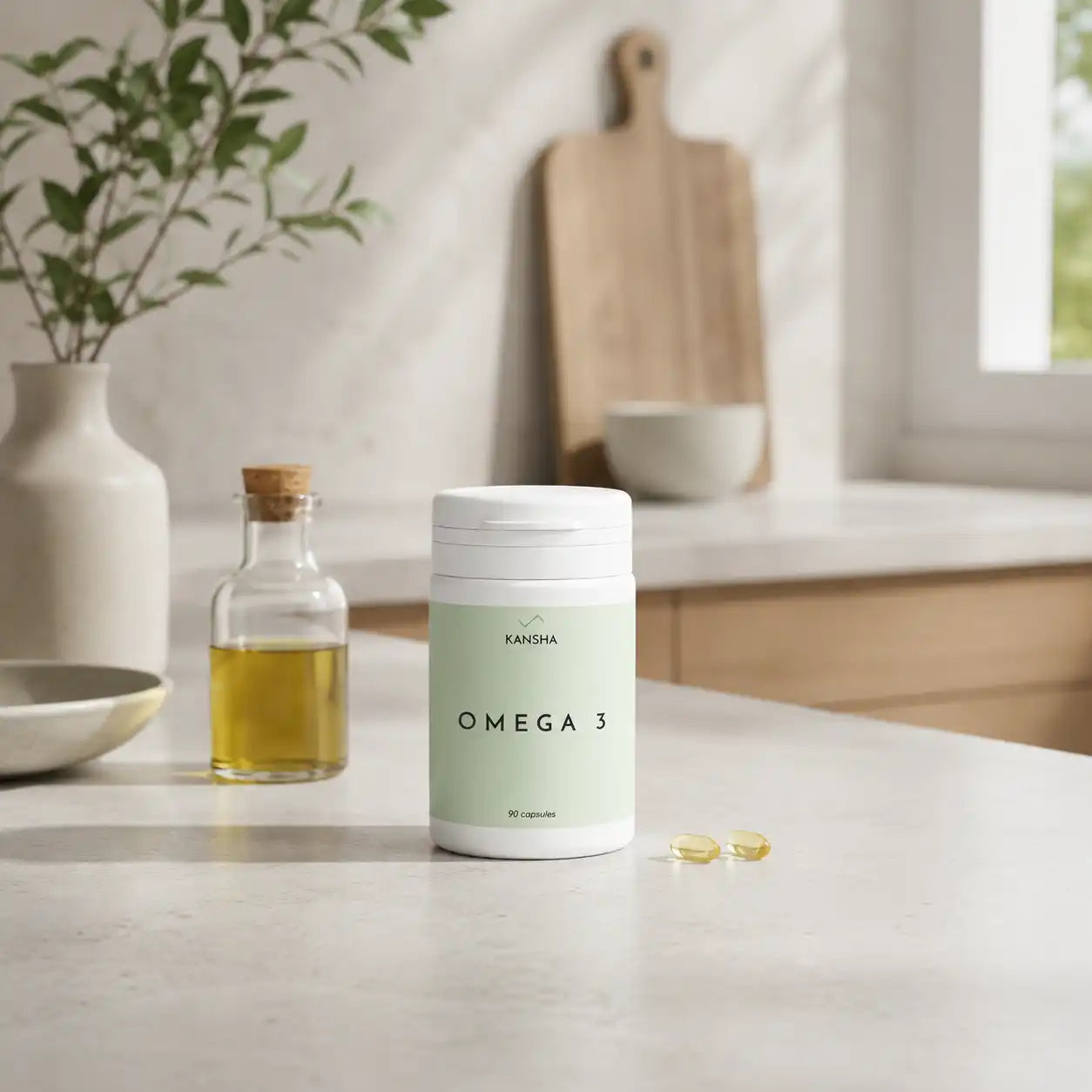 Complément alimentaire KANSHA OMEGA 3 – acides gras essentiels pour la santé du cœur et l’équilibre mental