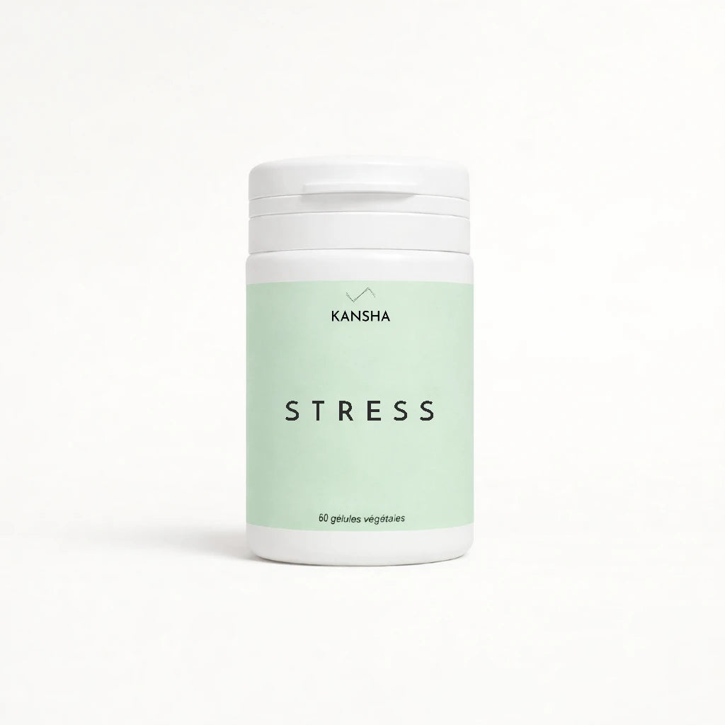 Complément alimentaire KANSHA STRESS – formule à base de tryptophane, rhodiola rosea et magnésium pour détente, sérénité et équilibre émotionnel