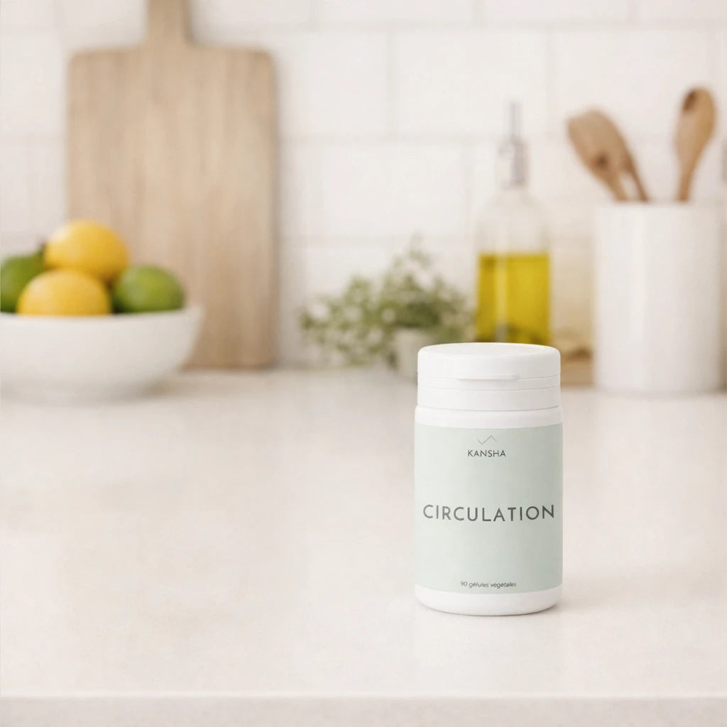 complément CIRCULATION de KANSHA à base de marron d'Inde, mélilot et petit houx pour des jambes légères