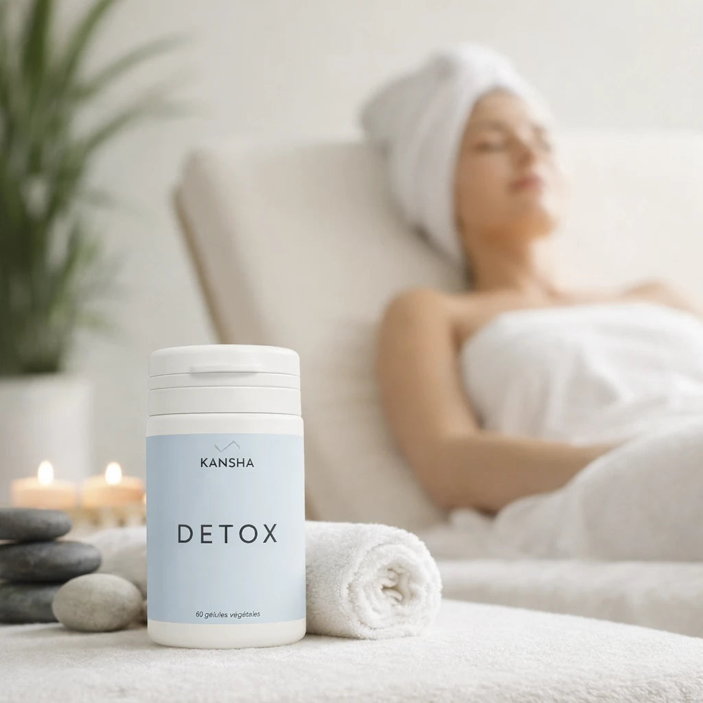 Complément alimentaire KANSHA DETOX – association de chardon-marie, piloselle et aubier de tilleul pour la détoxification du foie et l’élimination naturelle