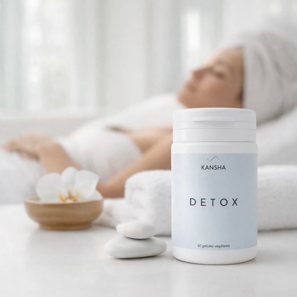 Complément alimentaire KANSHA DETOX – association de chardon-marie, piloselle et aubier de tilleul pour la détoxification du foie et l’élimination naturelle