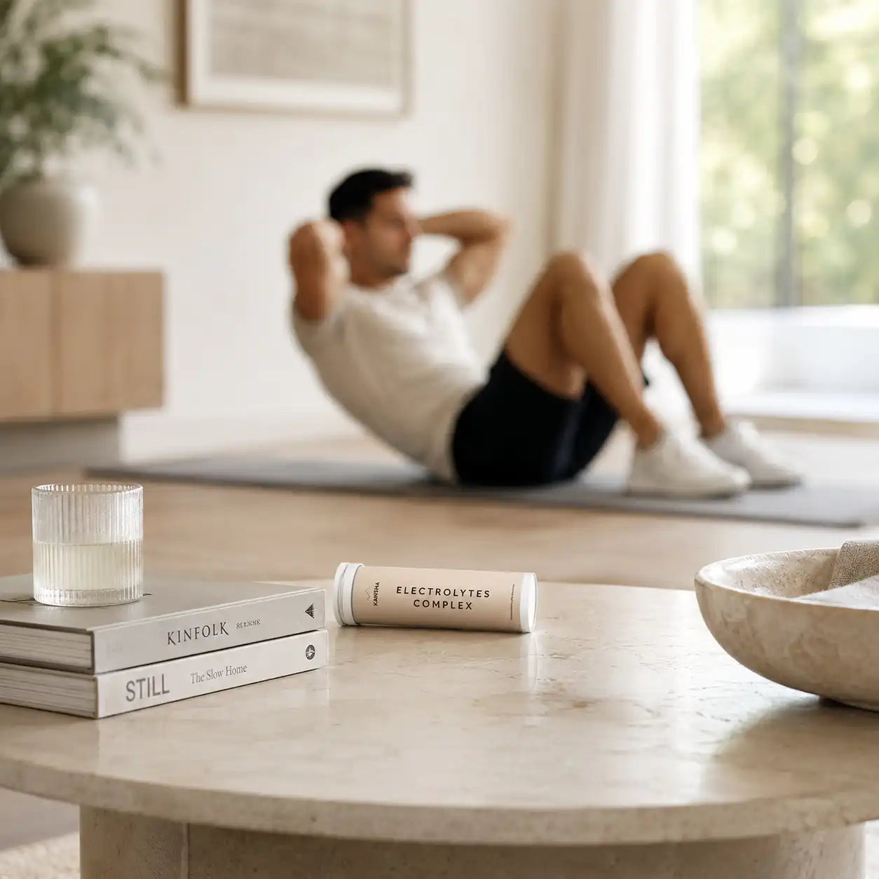 KANSHA Elektrolyt-Brausetabletten mit Zitrone, mit Natrium, Kalium, Magnesium und Vitamin C.