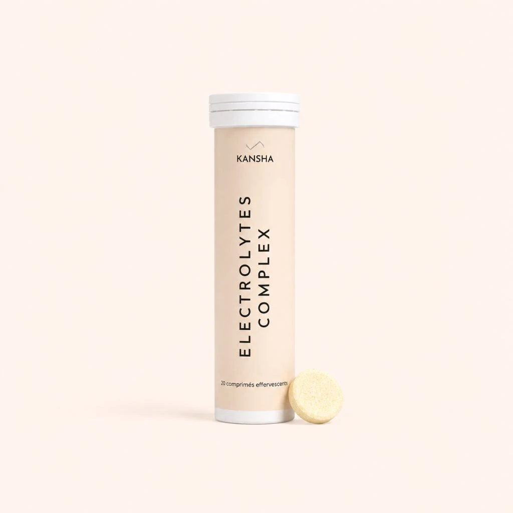 KANSHA Elektrolyt-Brausetabletten mit Zitrone, mit Natrium, Kalium, Magnesium und Vitamin C.