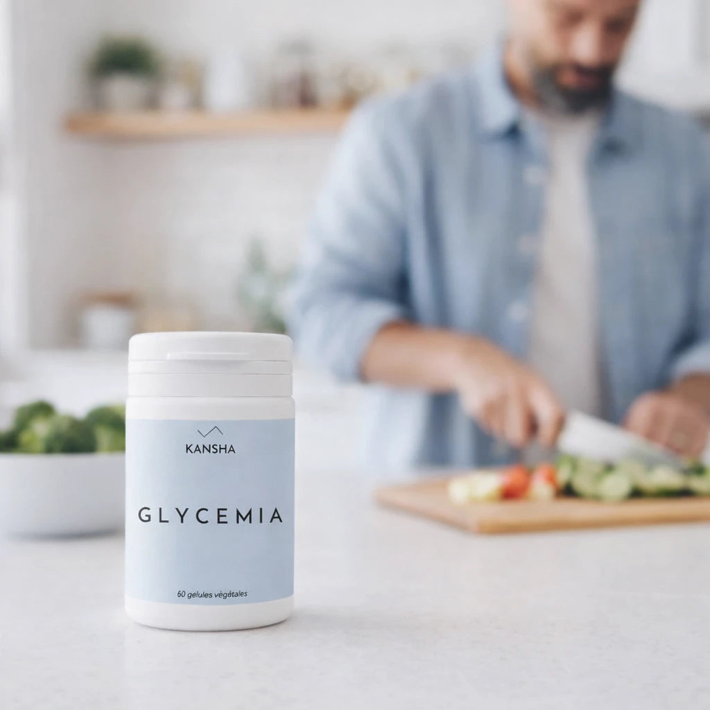 Complément alimentaire KANSHA GLYCEMIA – association de cannelle, fenugrec et chrome pour réguler la glycémie et soutenir le métabolisme énergétique