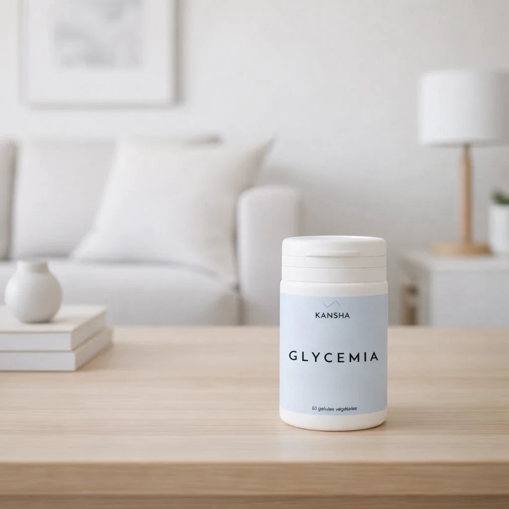 Complément alimentaire KANSHA GLYCEMIA – association de cannelle, fenugrec et chrome pour réguler la glycémie et soutenir le métabolisme énergétique