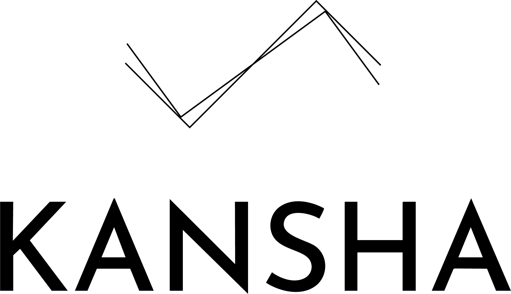 Logo KANSHA noir – identité visuelle élégante de la marque suisse de compléments alimentaires naturels et efficaces