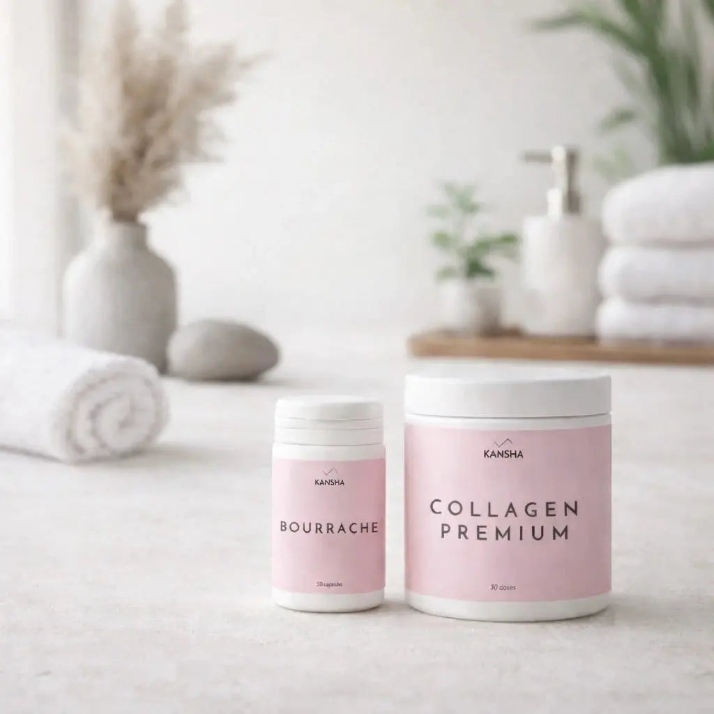 Compléments alimentaires KANSHA COLLAGEN PREMIUM et BOURRACHE – duo beauté pour l’hydratation, la fermeté et l’éclat naturel de la peau