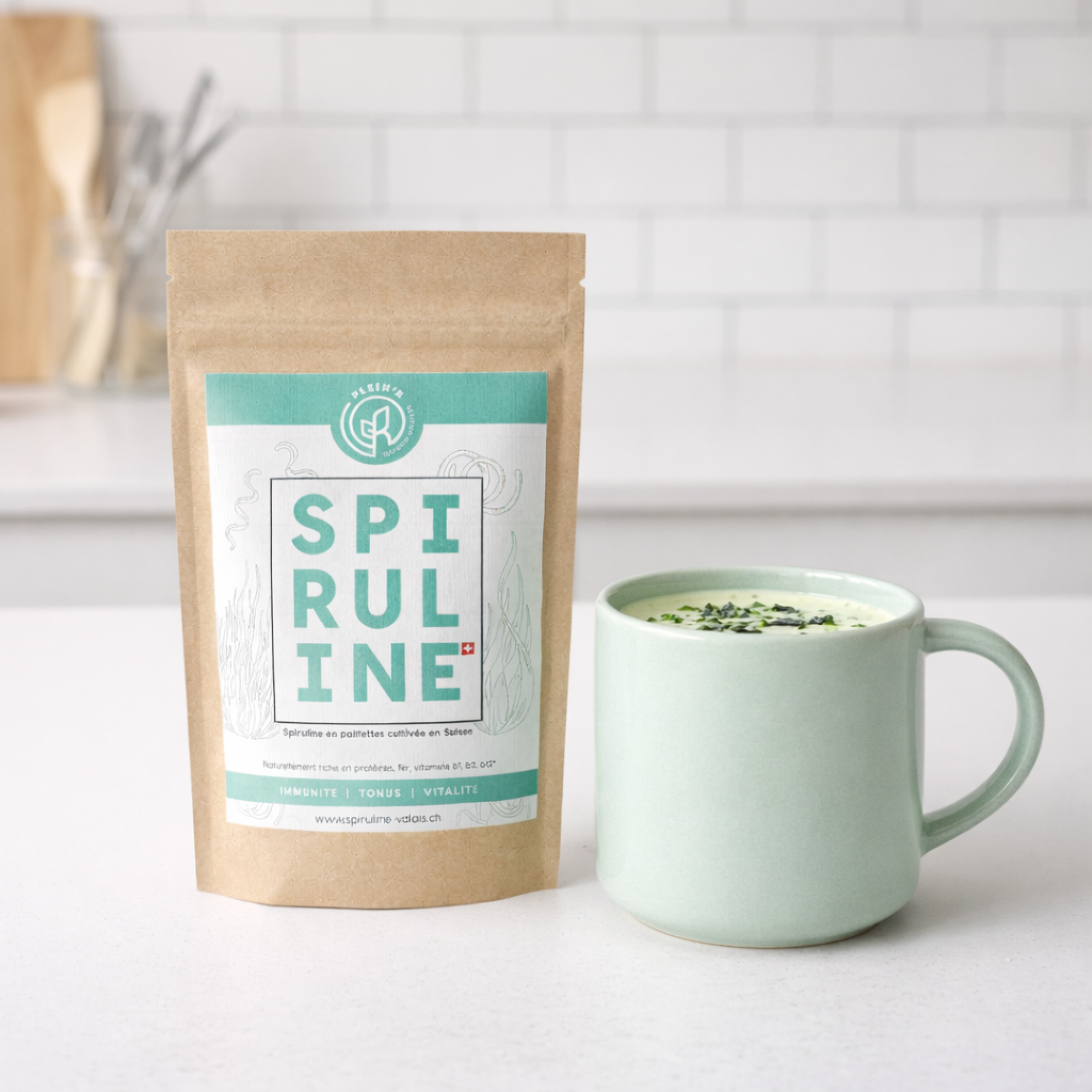 La SPIRULINE de KANSHA, super-aliment pour la vitalité générale, boost d'énergie naturelle, soutien musculaire, effet anti-inflammatoire et renforcement du système immunitaire