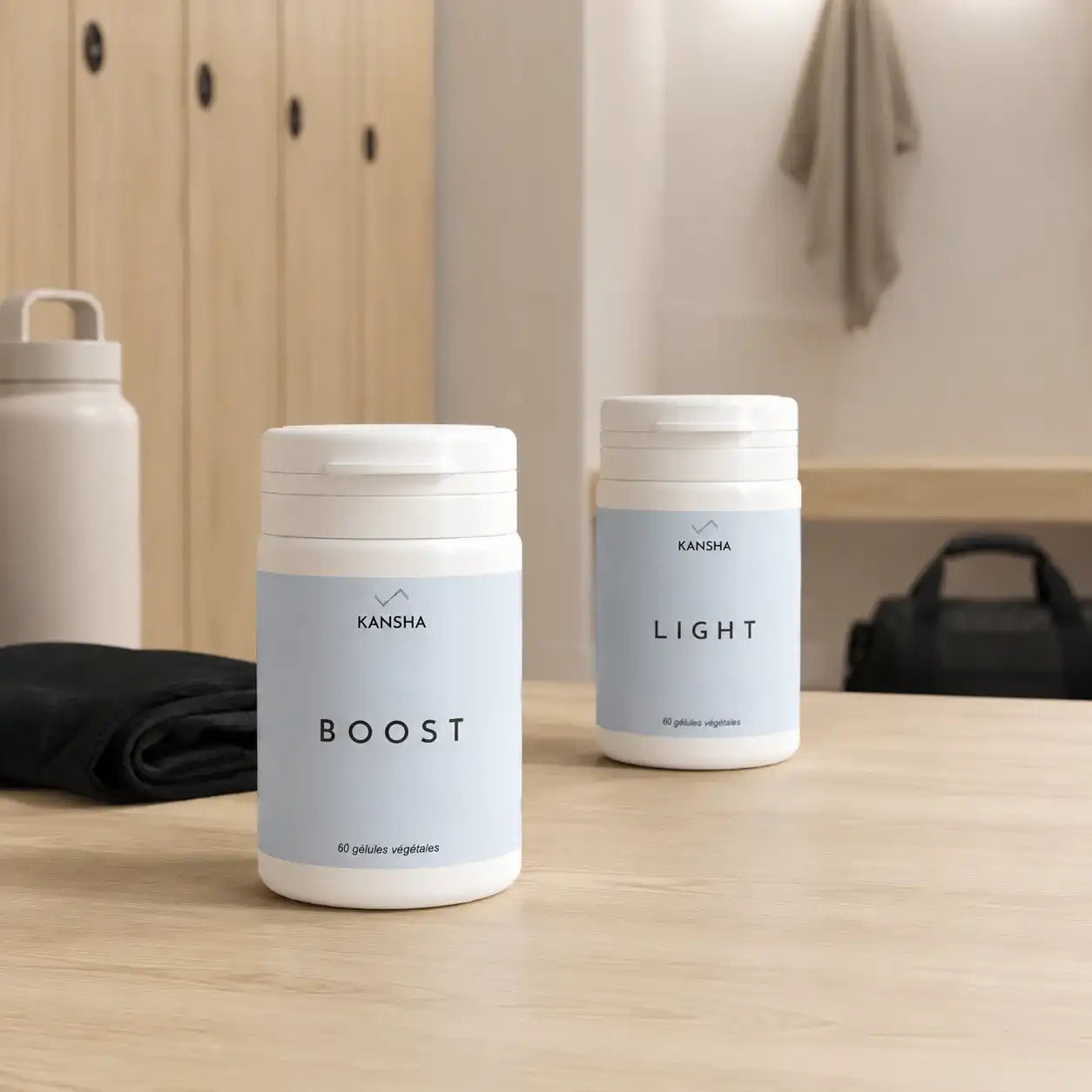 Compléments alimentaires KANSHA BOOST et LIGHT – duo actif pour soutenir la combustion des graisses et l’élimination pendant l’entraînement
