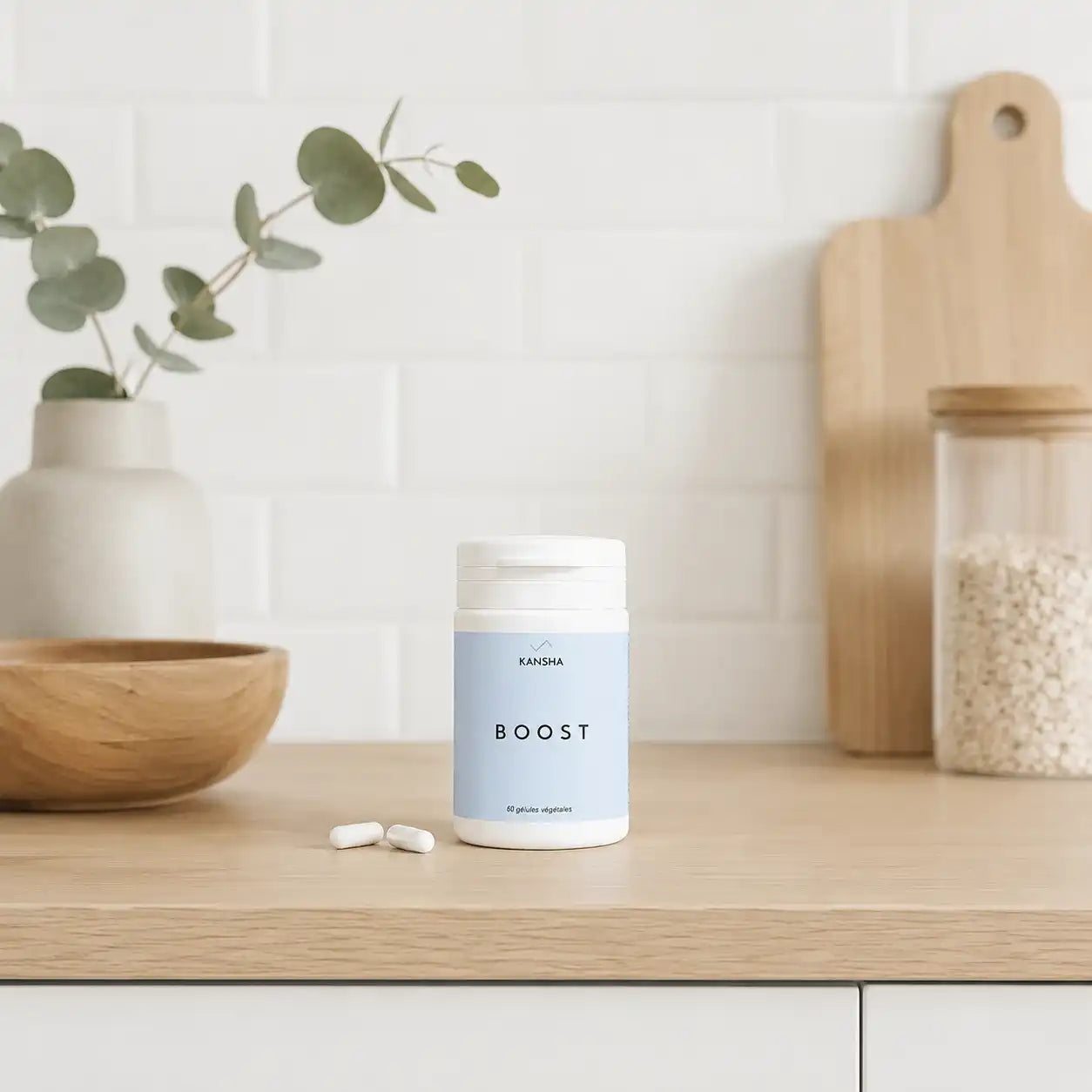 Complément alimentaire KANSHA BOOST – formule brevetée Sinetrol Xpur associant guarana, pamplemousse et orange sanguine pour la combustion des graisses et la vitalité