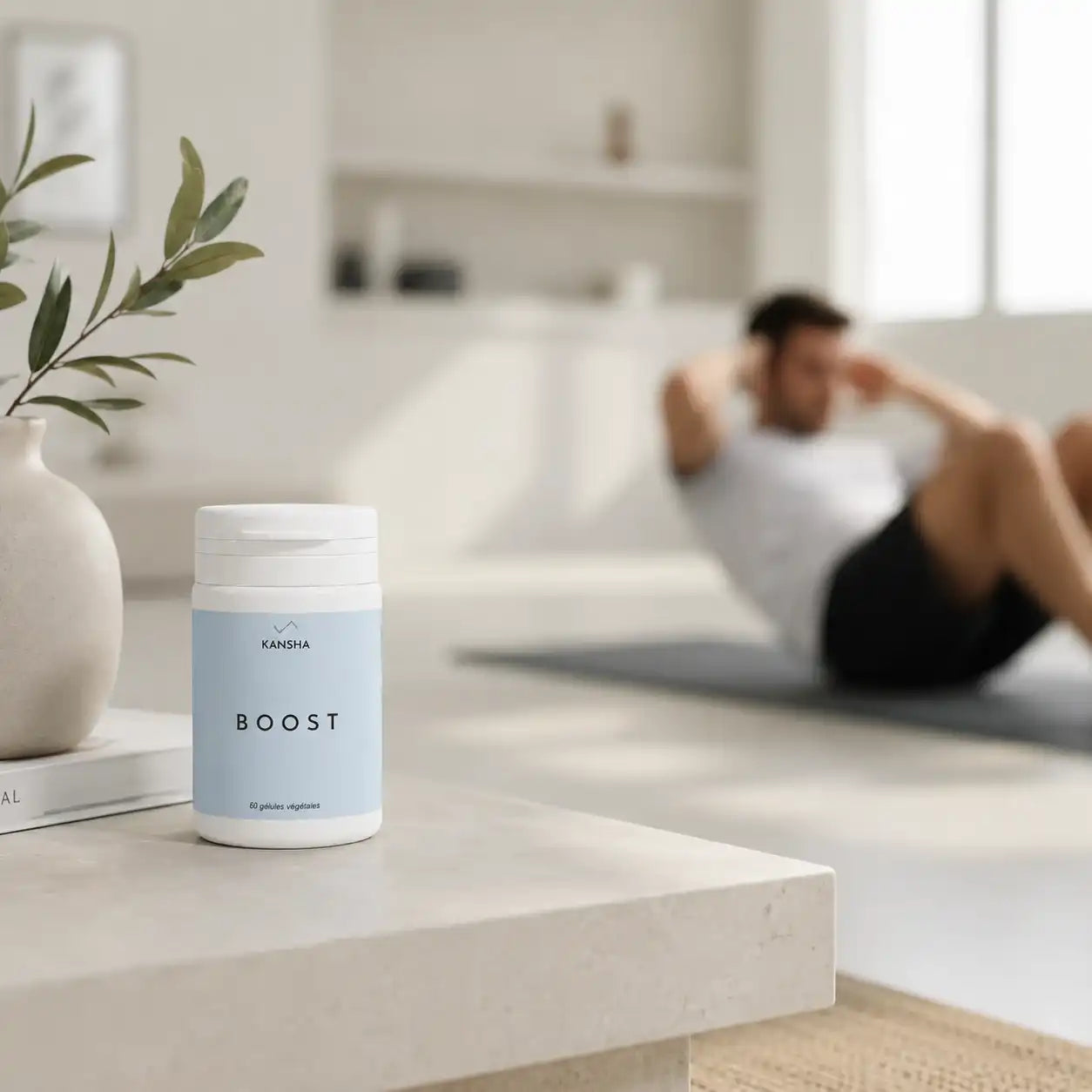 Complément alimentaire KANSHA BOOST – formule brevetée Sinetrol Xpur associant guarana, pamplemousse et orange sanguine pour la combustion des graisses et la vitalité