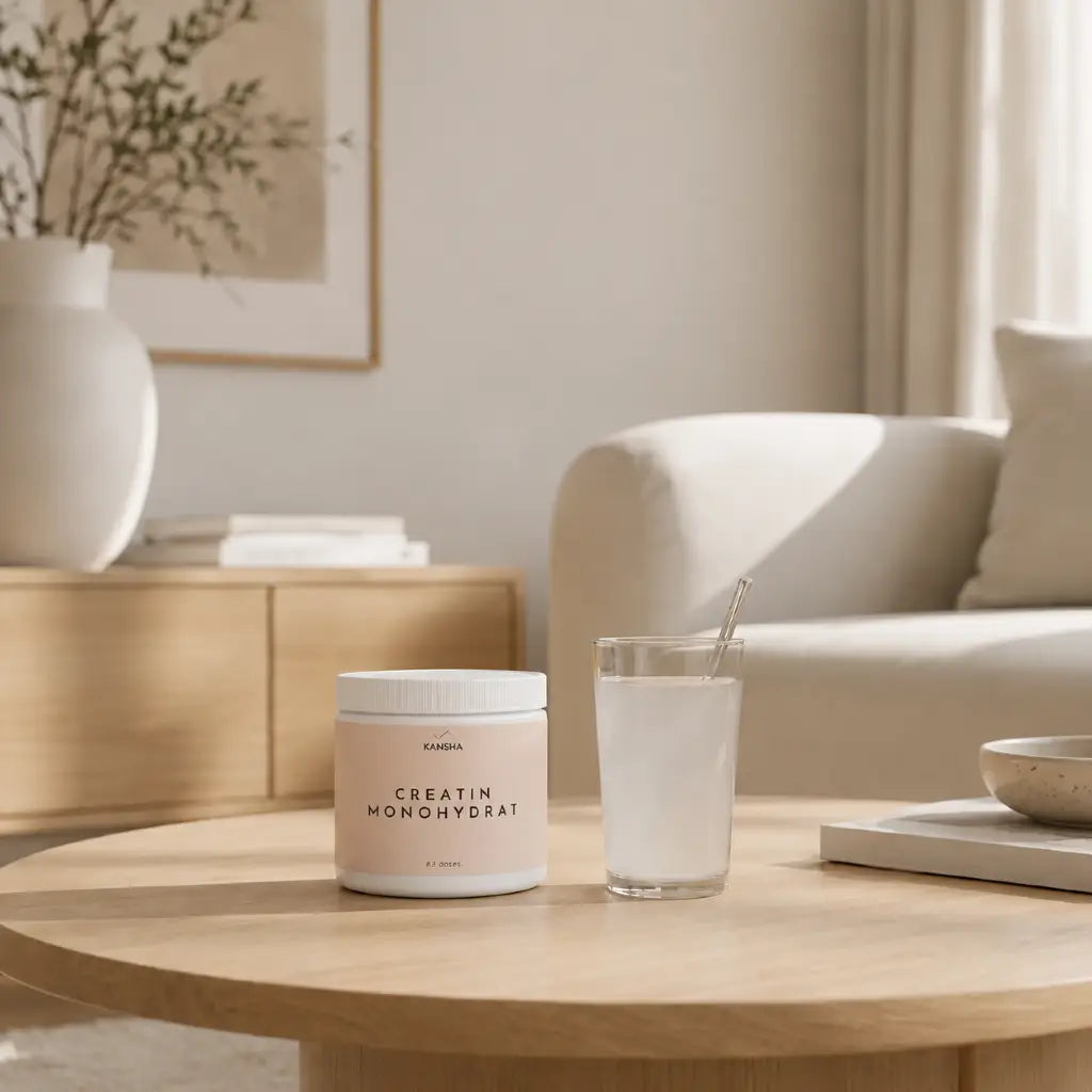 Créatine monohydrate en poudre KANSHA 250 g pour la performance et la récupération musculaire.