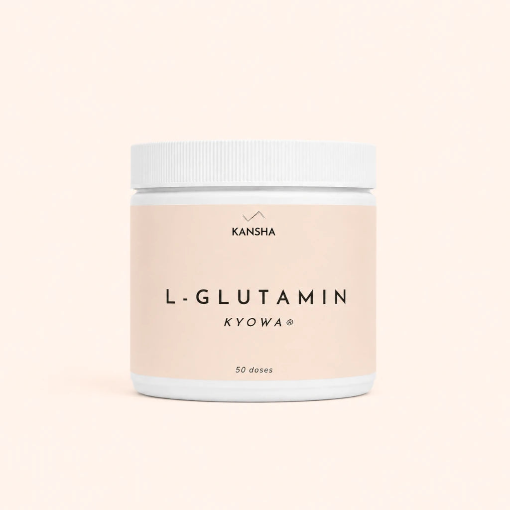 Glutamine Kyowa® en poudre KANSHA 250 g pour la récupération musculaire et le soutien intestinal.