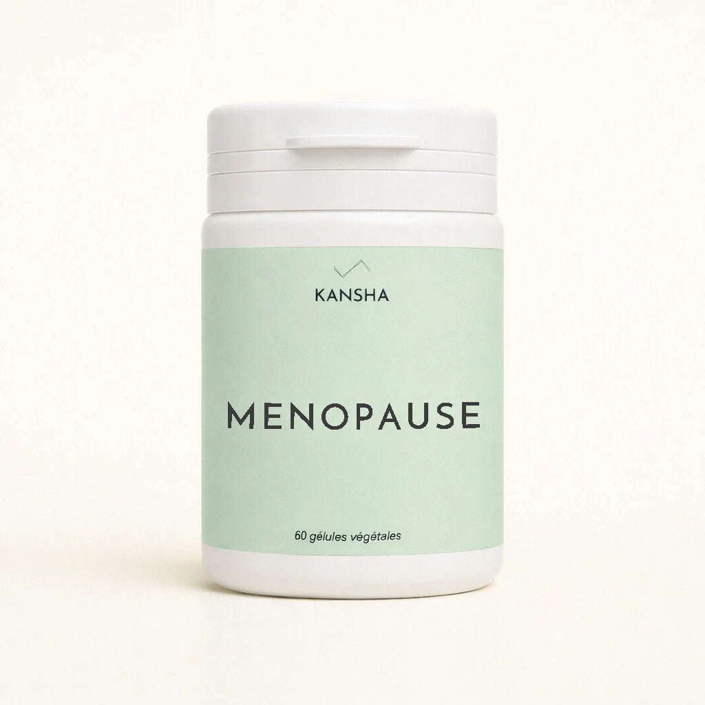Complément alimentaire KANSHA MENOPAUSE – formule à base de pollen, sauge, eschscholtzia et vitamine B6 pour le confort hormonal et l’équilibre féminin
