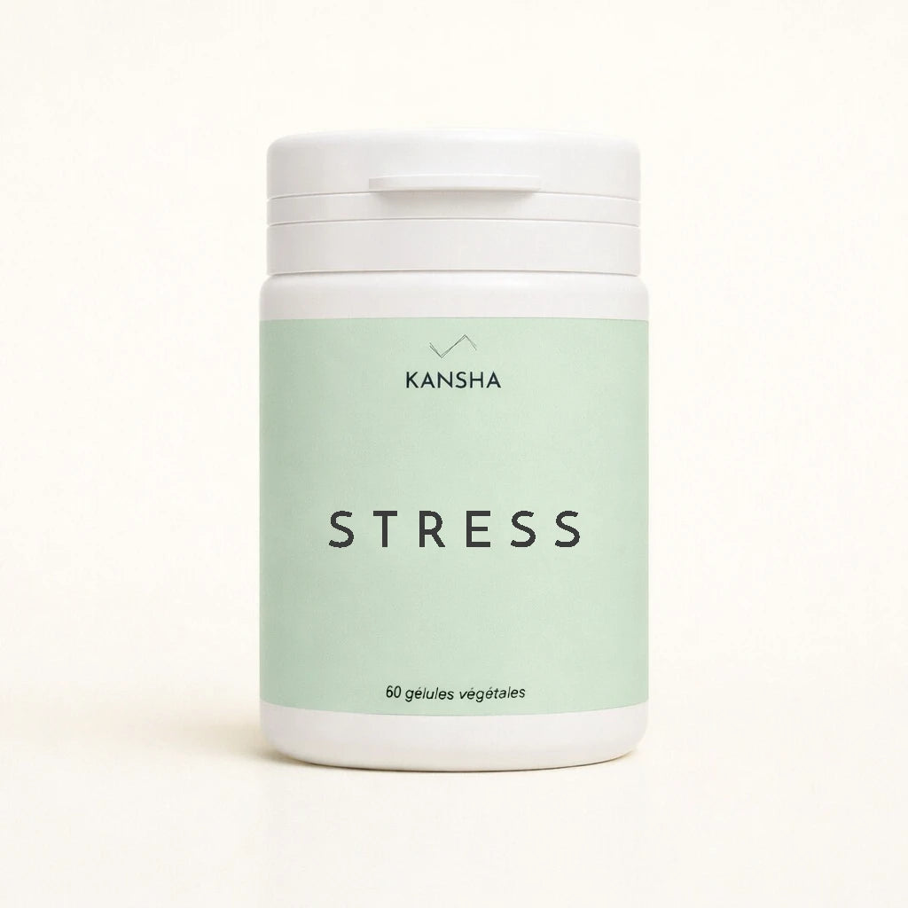 Complément alimentaire KANSHA STRESS – formule à base de tryptophane, rhodiola rosea et magnésium pour détente, sérénité et équilibre émotionnel
