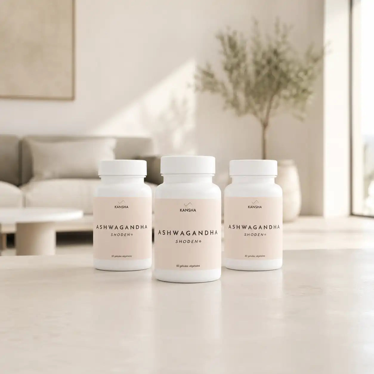 Nahrungsergänzungsmittel Ashwagandha Shoden® KANSHA 200 mg, standardisiert auf 35% Withanolide.