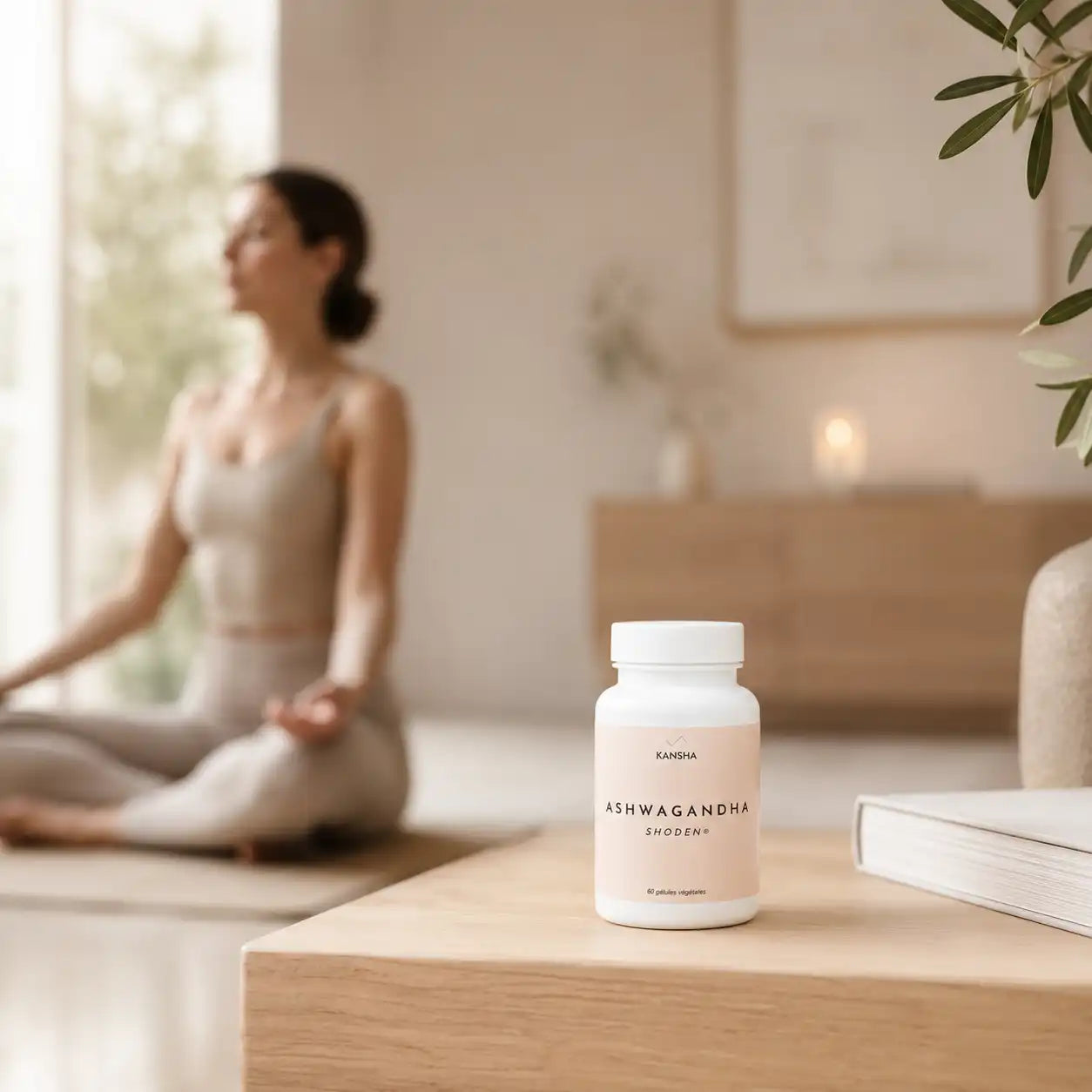 Nahrungsergänzungsmittel Ashwagandha Shoden® KANSHA 200 mg, standardisiert auf 35% Withanolide.