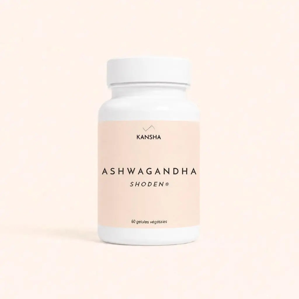 Nahrungsergänzungsmittel Ashwagandha Shoden® KANSHA 200 mg, standardisiert auf 35% Withanolide.