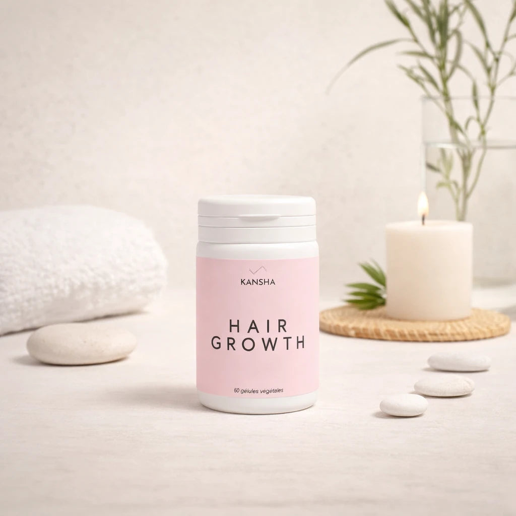 complément HAIR GROWTH de KANSHA pour des cheveux en pleine santé