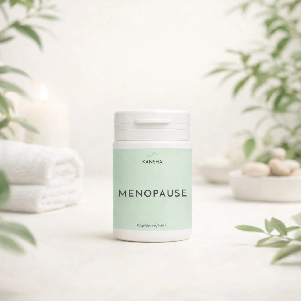 complément MENOPAUSE de KANSHA contre les bouffées de chaleur et les sueurs nocturnes