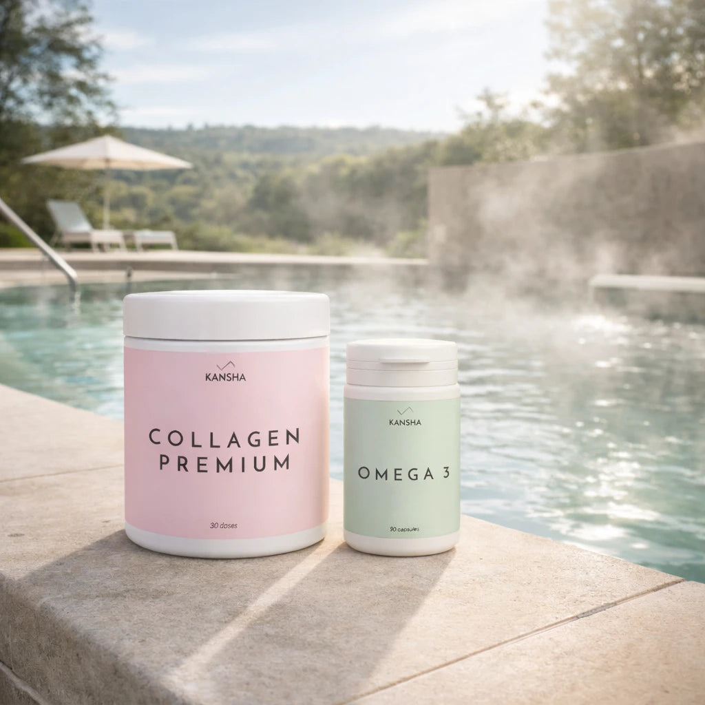 starter pack KANSHA pour découvrir notre univers- COLLAGEN premium et OMEGA 3 de haute qualité pour démarrer l'expérience avec nous 