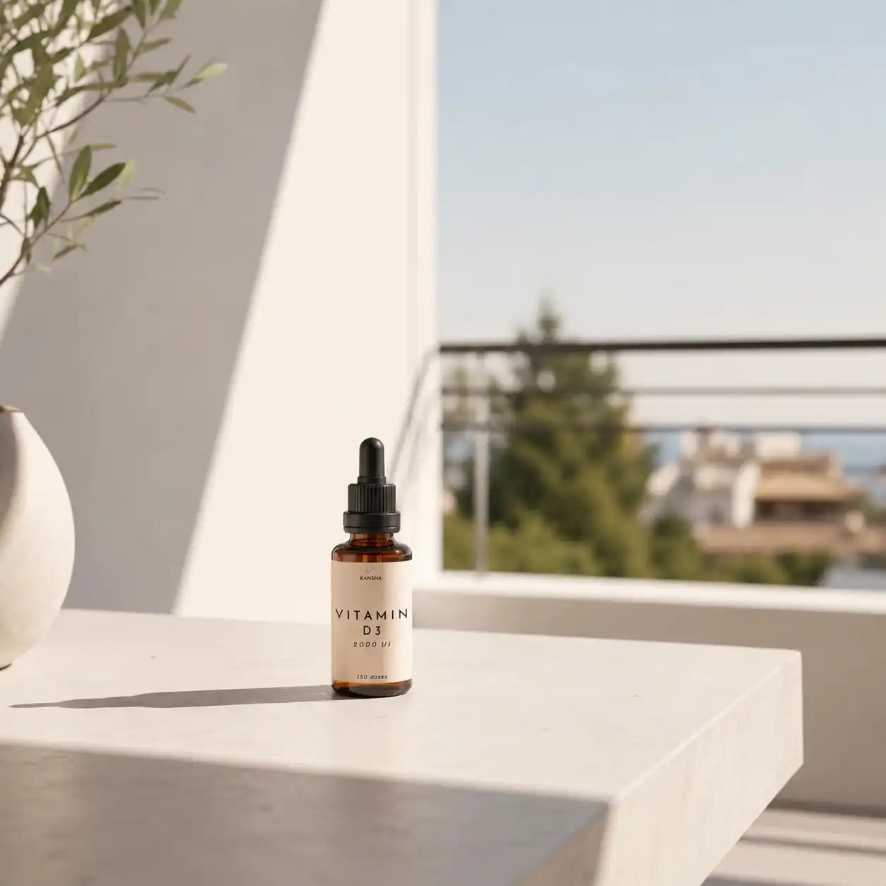 Vitamine D3 végétale KANSHA 2000 UI issue du lichen, en gouttes sur base d’huile MCT bio.